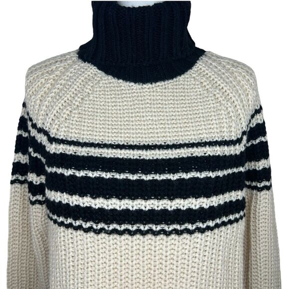 Essentiel Antwerp EAC Weyond Stripes Chunky Knit Rib Pullover Sweater Small US 4 - Picture 2 of 9